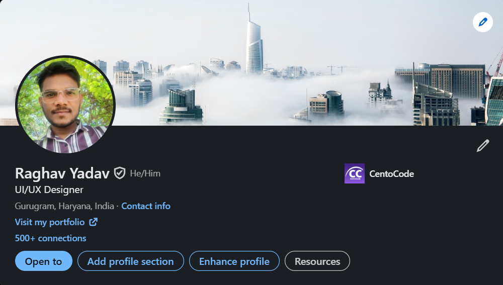 Linkedin Cover Dark